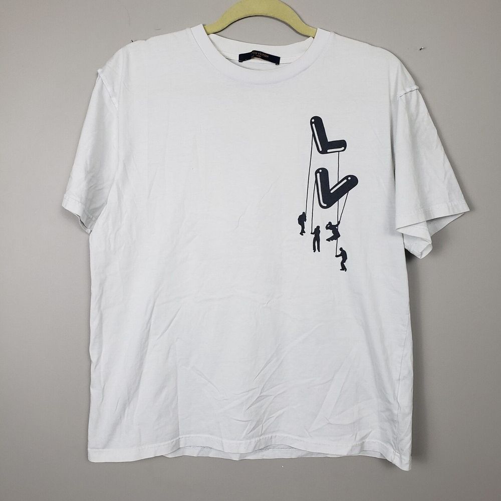 LOUIS VUITTON x VIRGIL ABLOH Floating Logo Deconstructed T Shirt Mens L